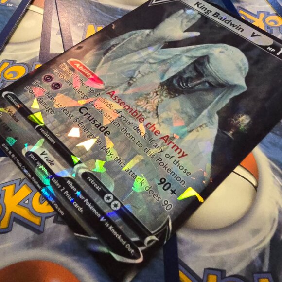 King Baldwin Pokemon Card - Kingdom Of Heaven - Picture 5 of 8